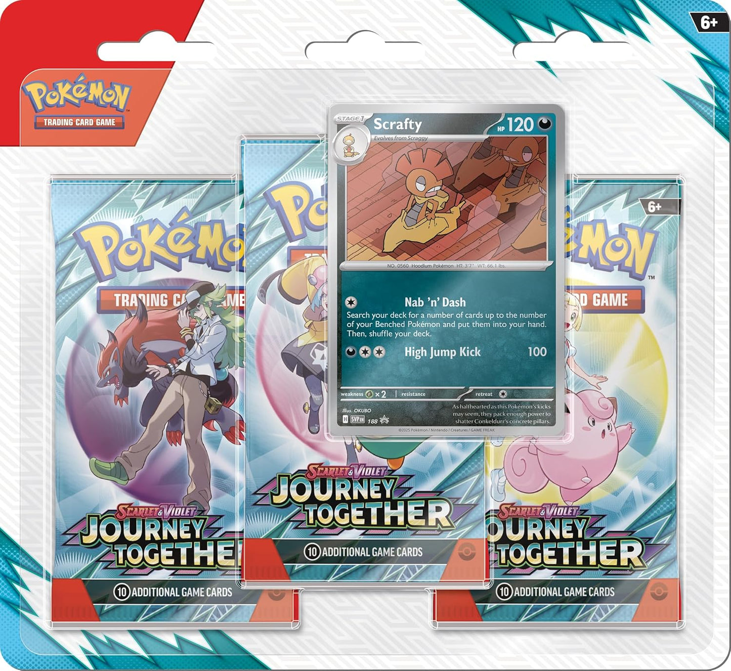 Pokémon TCG: Scarlet & Violet — Journey Together Three-Booster Blister (Scrafty)