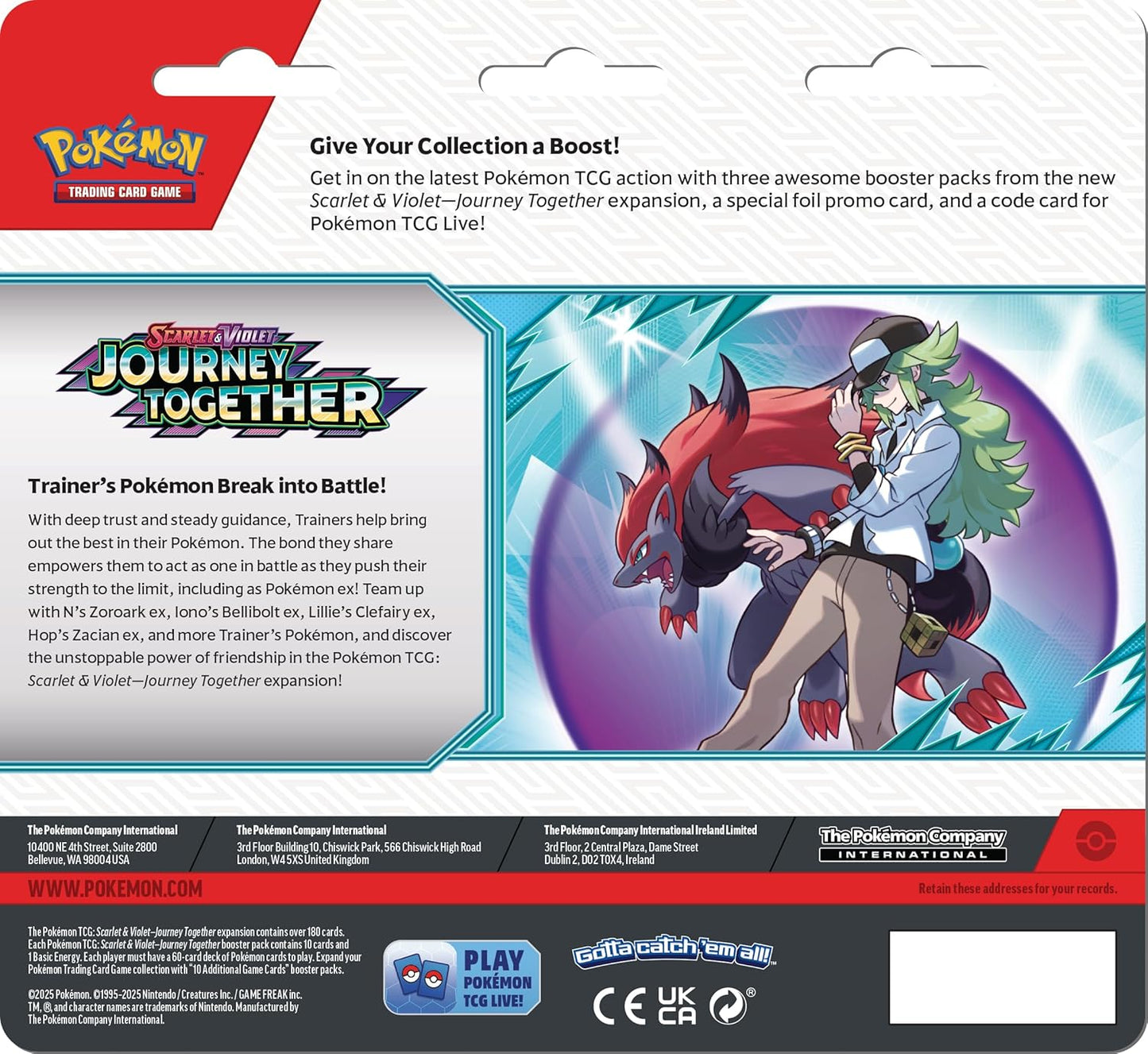 Pokémon TCG: Scarlet & Violet — Journey Together Three-Booster Blister (Scrafty)