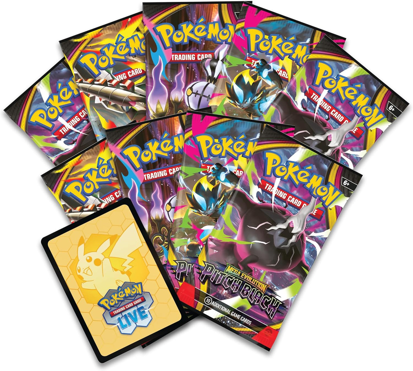 Pokémon TCG Mega Evolution — Pitch Black Elite Trainer Box (ETB, Inglés) — vista 4