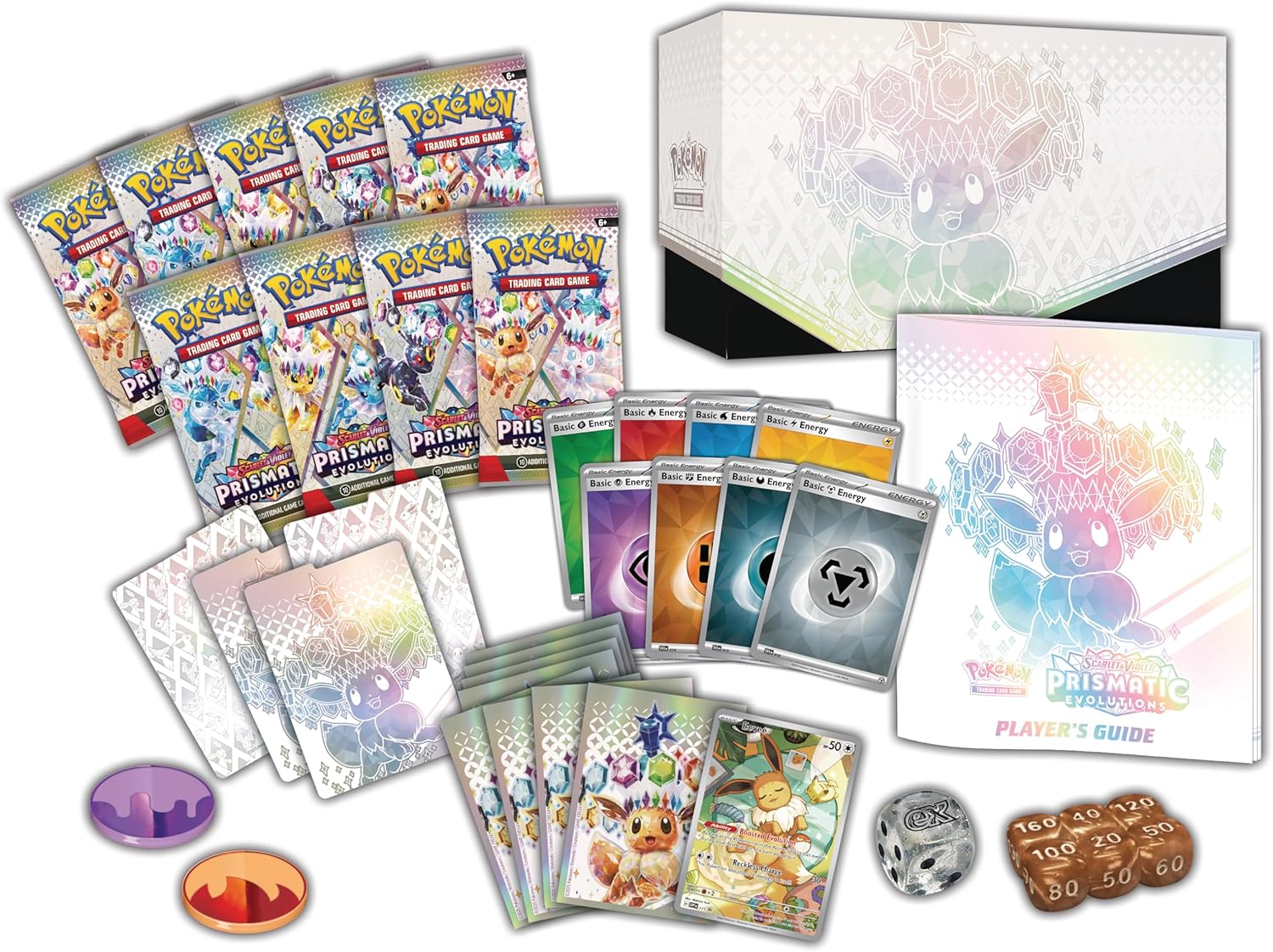 Pokémon TCG Scarlet & Violet — Prismatic Evolutions Elite Trainer Box (ETB, Inglés) — vista 3