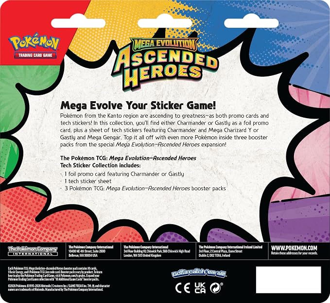 Pokémon TCG Mega Evolución — Héroes Ascendidos Tech Sticker Collection (Español) — vista 2