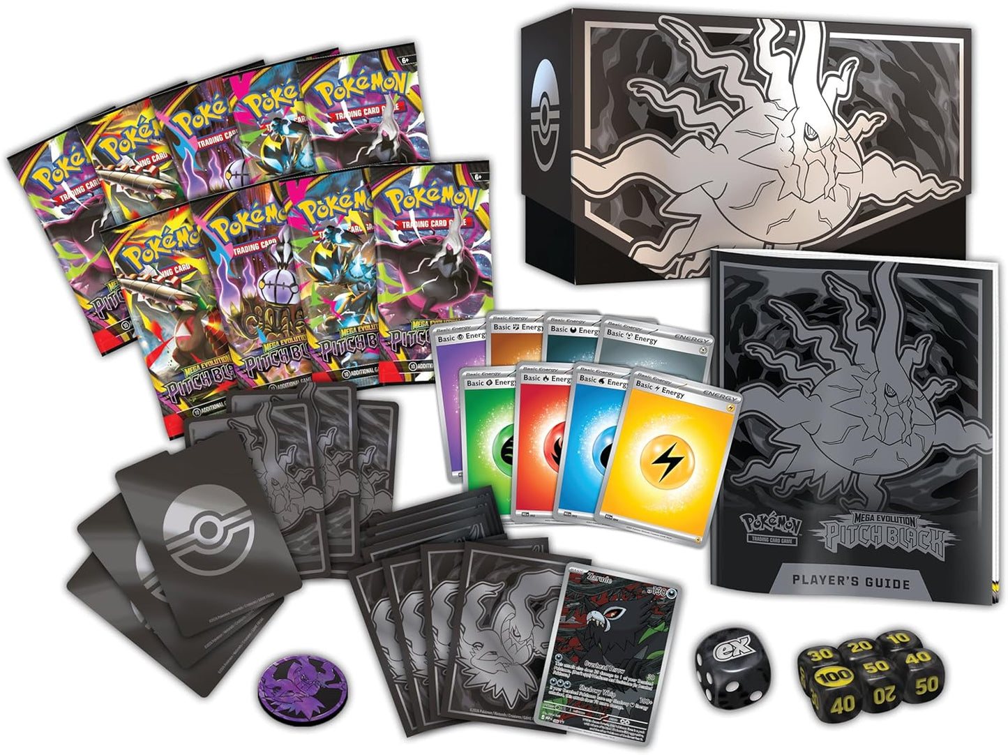 Pokémon TCG Mega Evolution — Pitch Black Elite Trainer Box (ETB, Inglés) — vista 3