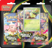 Pokémon TCG Mega Evolution — Perfect Order Three-Booster Blister (Inglés) — producto sellado