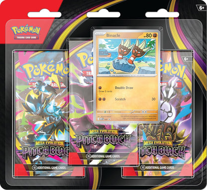 Pokémon TCG Mega Evolution — Pitch Black Three-Booster Blister (Inglés) — producto sellado