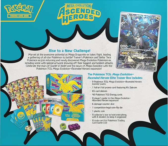 Pokémon TCG Mega Evolution — Ascended Heroes Elite Trainer Box (ETB, Inglés) — vista 2