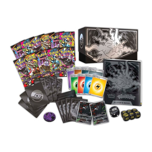 Empaque de la Pitch Black Pokémon Center Elite Trainer Box de Pokémon TCG