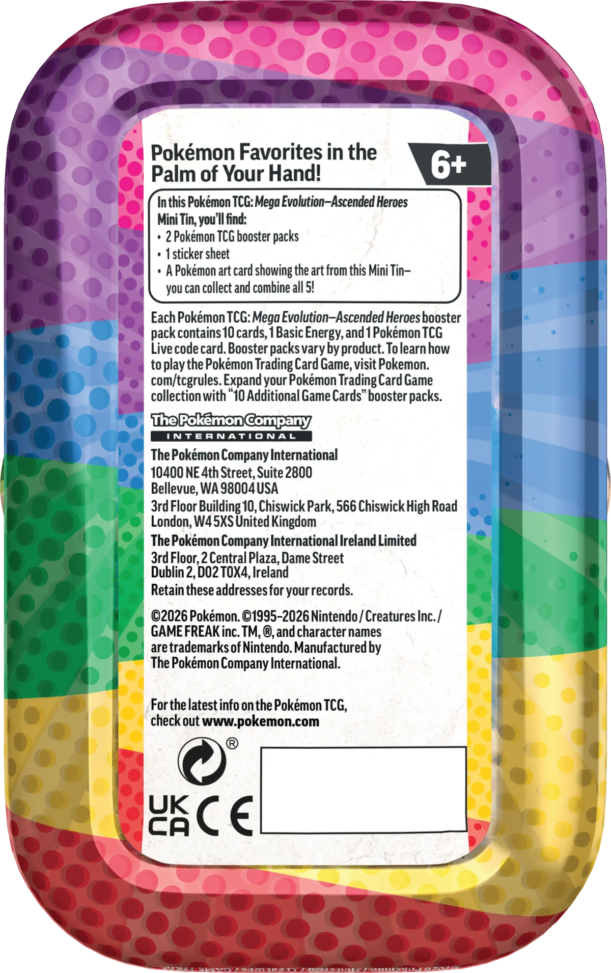 Pokémon TCG Mega Evolución — Ascenso Heroico Mini Tin — Clefairy y Chikorita (Español) — vista 2
