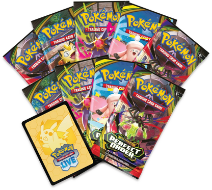 Collection of Pokémon trading card game packs on a white background
